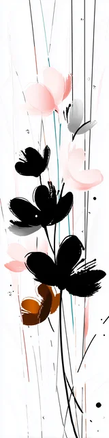 Free flower bookmark featuring a minimalist floral design